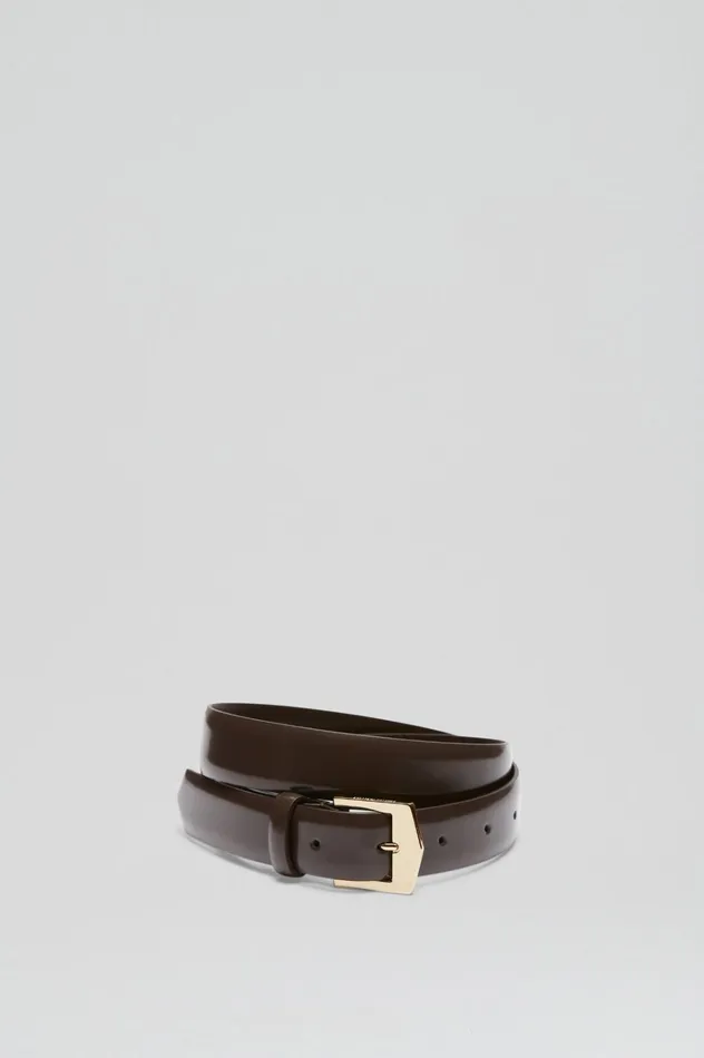 Women Scanlan Theodore Belts POINTED BUCKLE BELT 25 Darkchocolate Women Scanlan Theodore Belts POINTED BUCKLE BELT 25 Darkchocolate