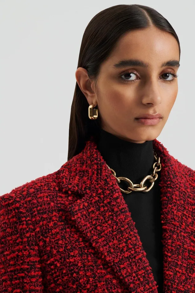 Women Scanlan Theodore Coats BOUCLE COAT Red