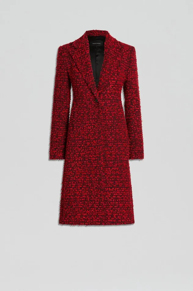 Women Scanlan Theodore Coats BOUCLE COAT Red