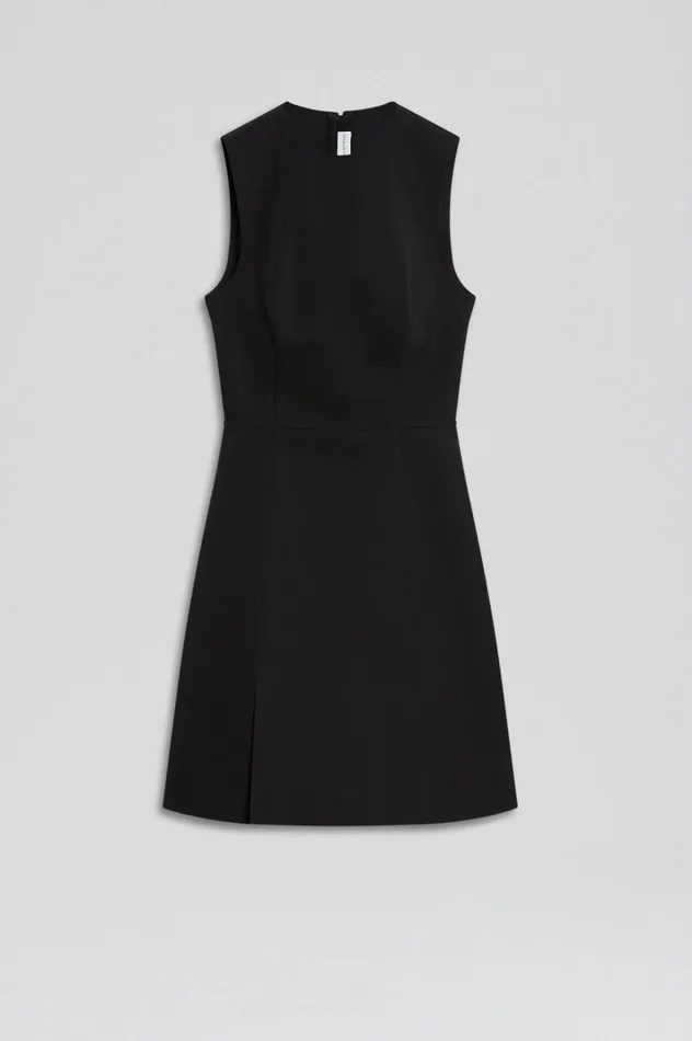 Women Scanlan Theodore Dresses SCUBA MINI DRESS Black Women Scanlan Theodore Dresses SCUBA MINI DRESS Black