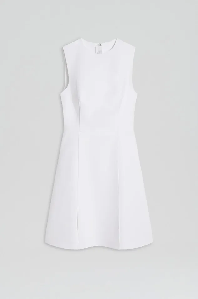 Women Scanlan Theodore Dresses SCUBA MINI DRESS White Women Scanlan Theodore Dresses SCUBA MINI DRESS White