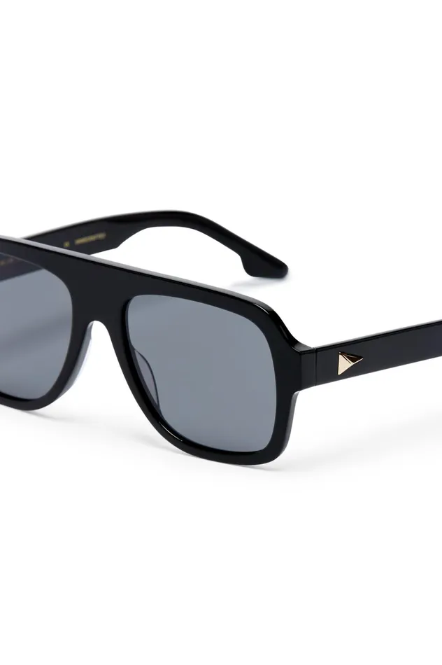 Women Scanlan Theodore Eyewear ST FLAT TOP AVIATOR SUNGLASSES Black Women Scanlan Theodore Eyewear ST FLAT TOP AVIATOR SUNGLASSES Black