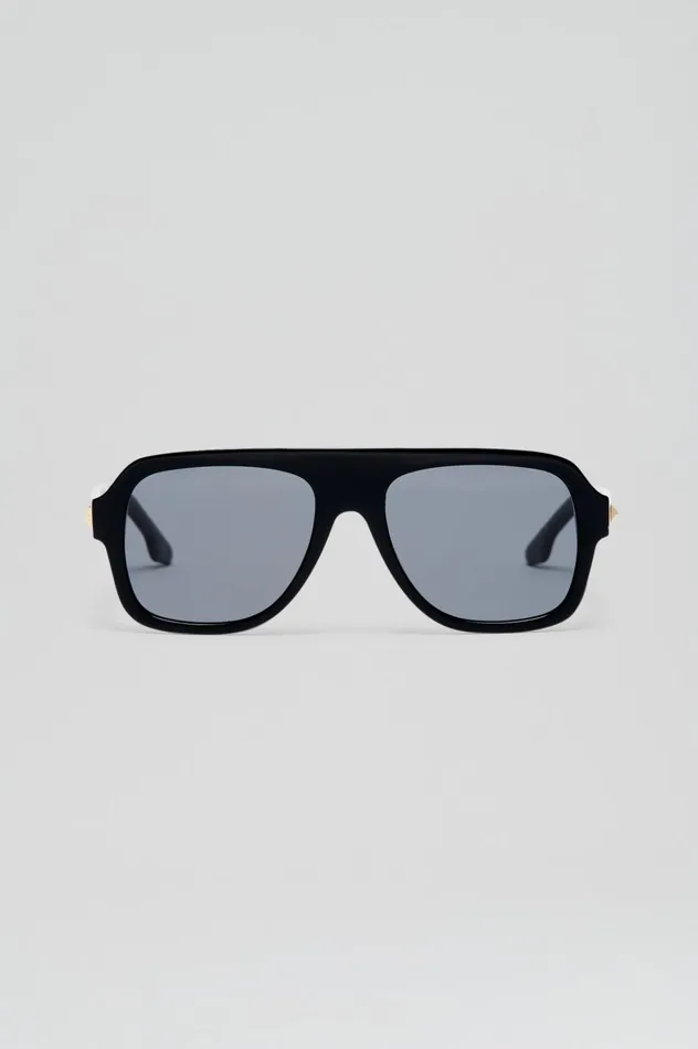 Women Scanlan Theodore Eyewear ST FLAT TOP AVIATOR SUNGLASSES Black Women Scanlan Theodore Eyewear ST FLAT TOP AVIATOR SUNGLASSES Black