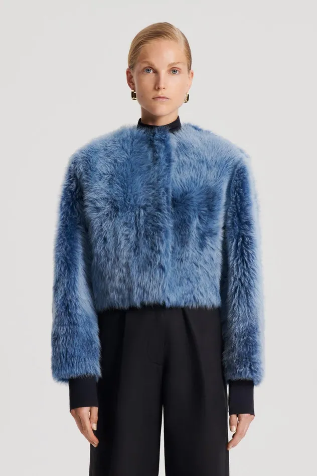 Women Scanlan Theodore Jackets TOSCANA COCOON JACKET Denim