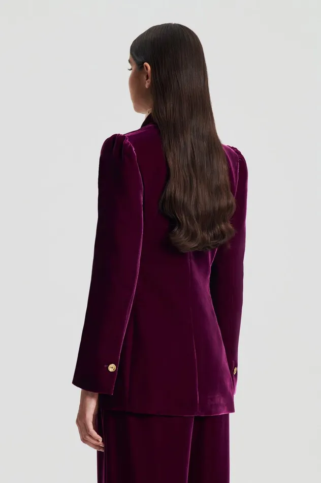Women Scanlan Theodore Jackets VELVET JACKET Mulberry Women Scanlan Theodore Jackets VELVET JACKET Mulberry