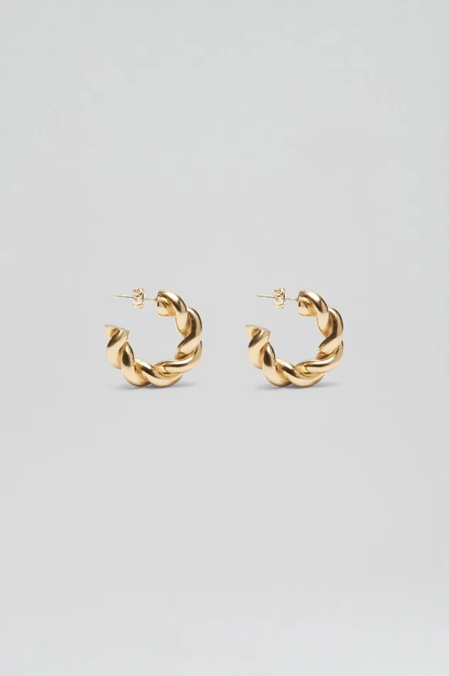 Women Scanlan Theodore Jewelry TWIST EARRINGS Lightgold Women Scanlan Theodore Jewelry TWIST EARRINGS Lightgold