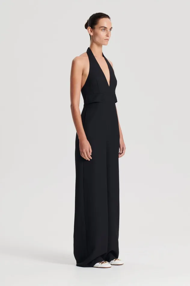 Women Scanlan Theodore Jumpsuits WOOL BARATHEA JUMPSUIT Black Women Scanlan Theodore Jumpsuits WOOL BARATHEA JUMPSUIT Black