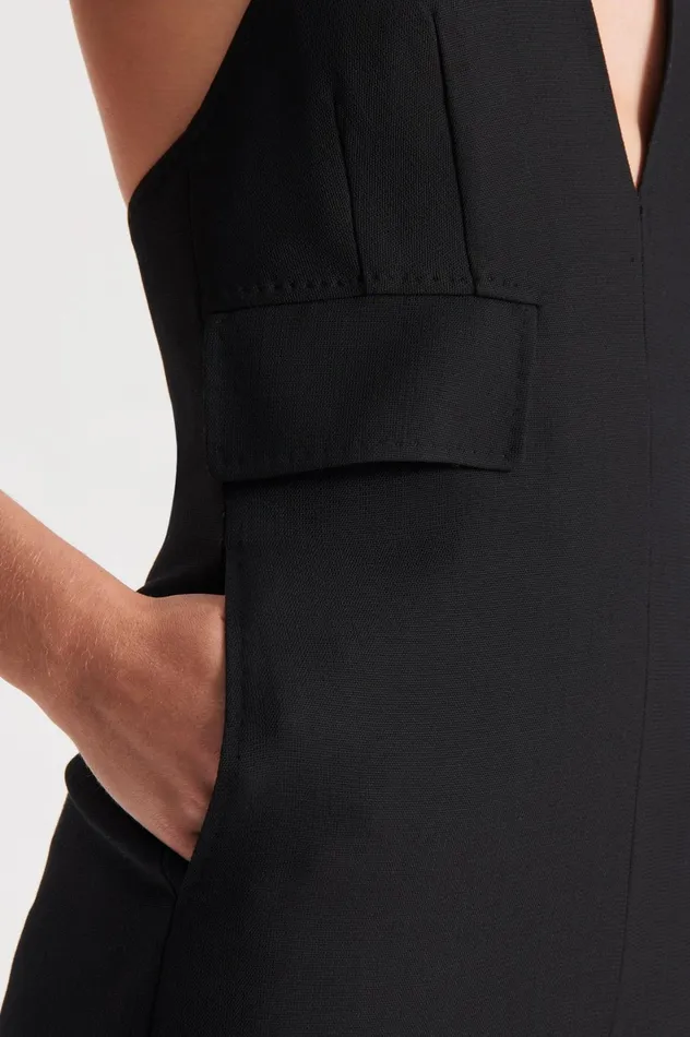 Women Scanlan Theodore Jumpsuits WOOL BARATHEA JUMPSUIT Black Women Scanlan Theodore Jumpsuits WOOL BARATHEA JUMPSUIT Black