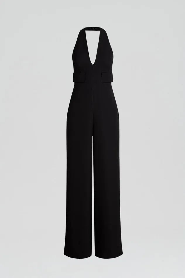 Women Scanlan Theodore Jumpsuits WOOL BARATHEA JUMPSUIT Black Women Scanlan Theodore Jumpsuits WOOL BARATHEA JUMPSUIT Black