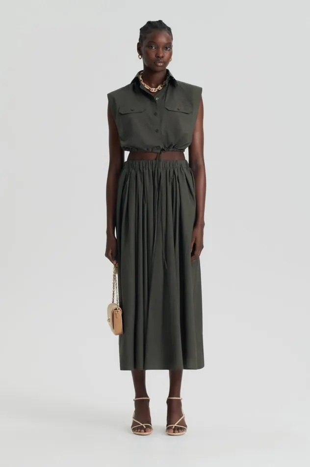 Women Scanlan Theodore Skirts PARACHUTE FULL SKIRT Jungle