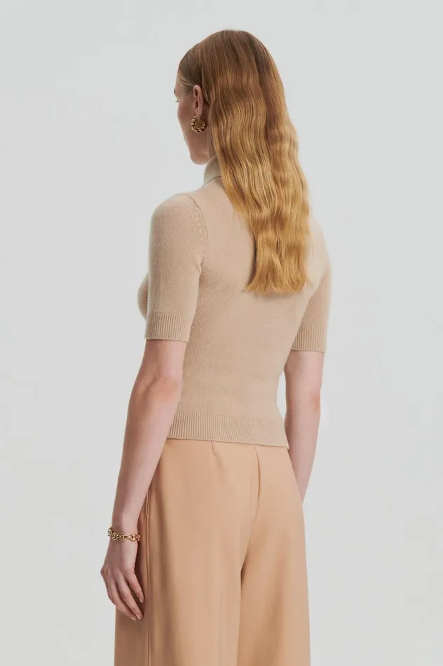 Women Scanlan Theodore Sweaters CASHMERE SLIM FIT SHIRT Oat Women Scanlan Theodore Sweaters CASHMERE SLIM FIT SHIRT Oat