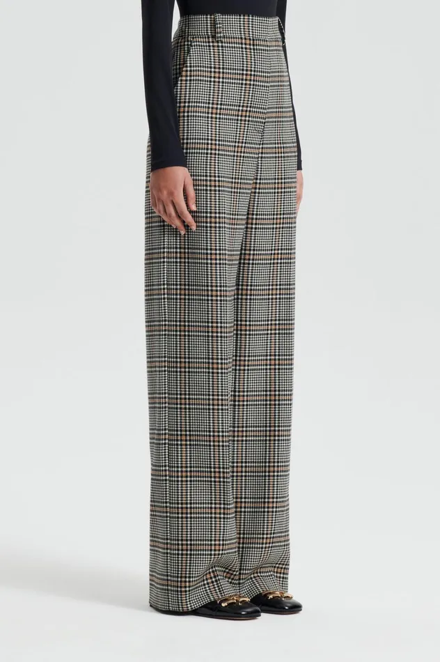 Women Scanlan Theodore Trousers PLAID TROUSER Blackwhite
