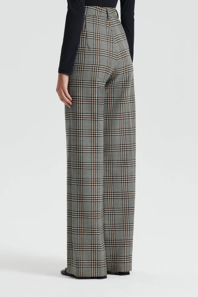 Women Scanlan Theodore Trousers PLAID TROUSER Blackwhite