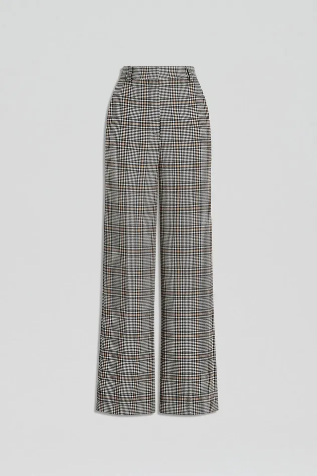 Women Scanlan Theodore Trousers PLAID TROUSER Blackwhite