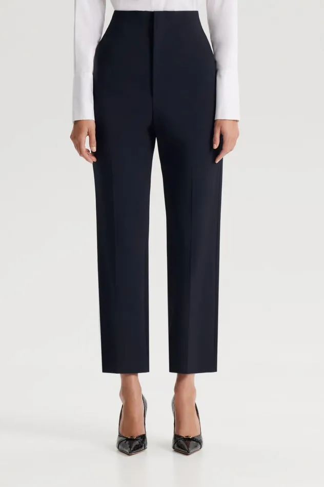 Women Scanlan Theodore Trousers TAILORED SLIM CROP TROUSER Navy Women Scanlan Theodore Trousers TAILORED SLIM CROP TROUSER Navy
