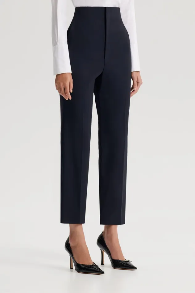 Women Scanlan Theodore Trousers TAILORED SLIM CROP TROUSER Navy Women Scanlan Theodore Trousers TAILORED SLIM CROP TROUSER Navy
