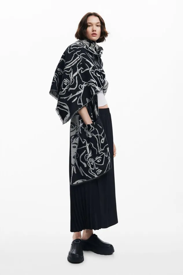 Women Scarves And Scarf Desigual Long Scarf With Faces