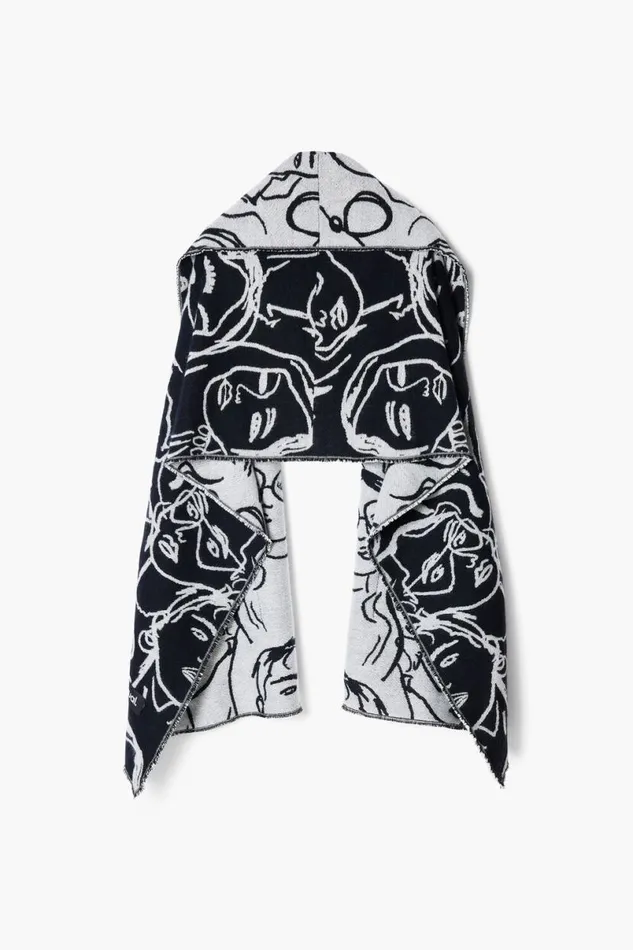 Women Scarves And Scarf Desigual Long Scarf With Faces