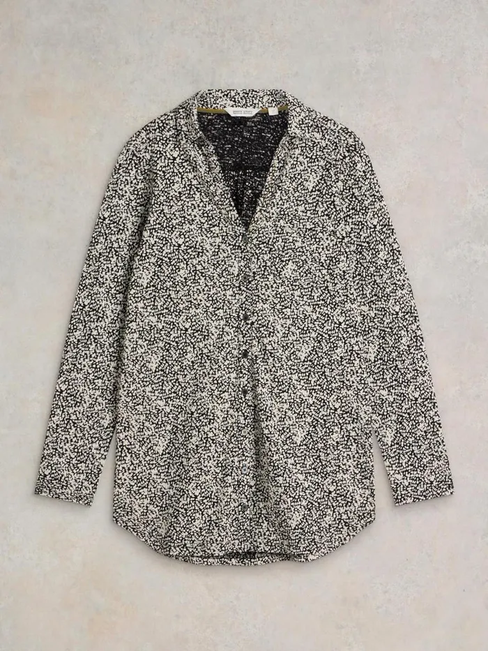 Women SHIRTS and BLOUSES White Stuff ANNIE LONGLINE SHIRT Black Print Women SHIRTS and BLOUSES White Stuff ANNIE LONGLINE SHIRT Black Print