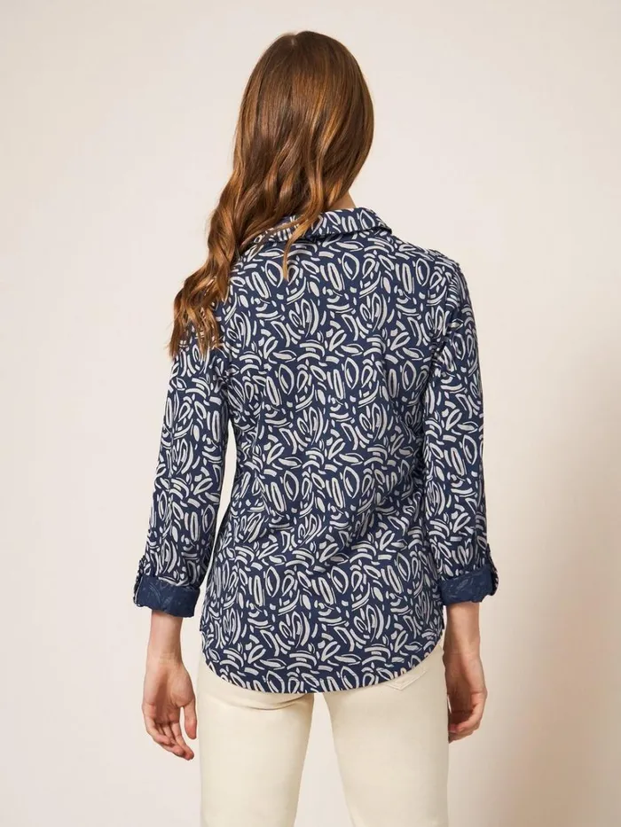 Women SHIRTS and BLOUSES White Stuff Annie Print Jersey Shirt Navy Print