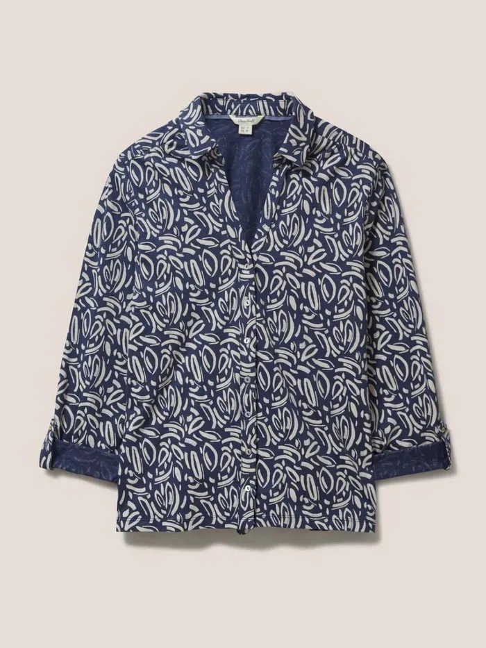 Women SHIRTS and BLOUSES White Stuff Annie Print Jersey Shirt Navy Print
