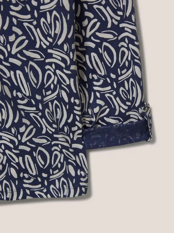Women SHIRTS and BLOUSES White Stuff Annie Print Jersey Shirt Navy Print