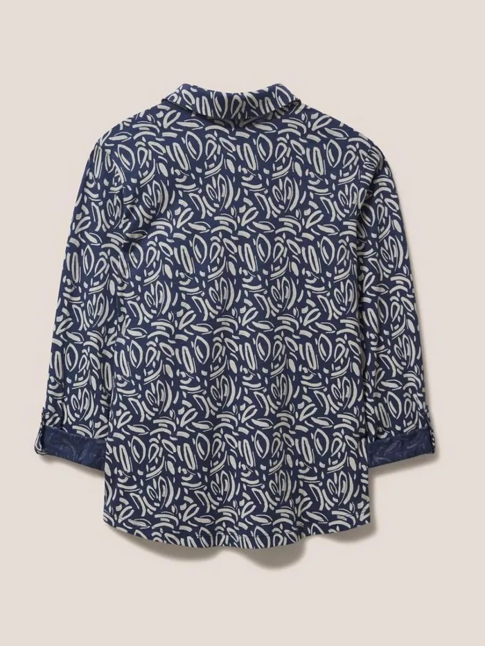 Women SHIRTS and BLOUSES White Stuff Annie Print Jersey Shirt Navy Print