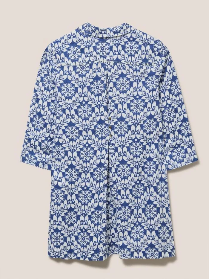 Women SHIRTS and BLOUSES White Stuff Blaire Linen Versatile Tunic Blue Multi Women SHIRTS and BLOUSES White Stuff Blaire Linen Versatile Tunic Blue Multi