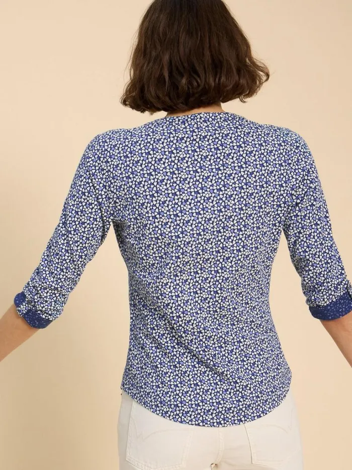 Women SHIRTS and BLOUSES White Stuff CONNIE COLLARLESS SHIRT Blue Multi