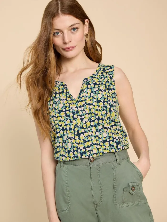 Women SHIRTS and BLOUSES White Stuff LAILA VEST Navy Print Women SHIRTS and BLOUSES White Stuff LAILA VEST Navy Print
