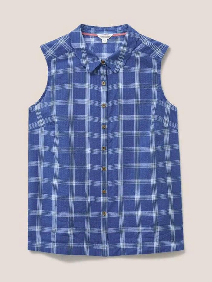 Women SHIRTS and BLOUSES White Stuff Lizzie Cotton Check Shirt Blue Multi Women SHIRTS and BLOUSES White Stuff Lizzie Cotton Check Shirt Blue Multi