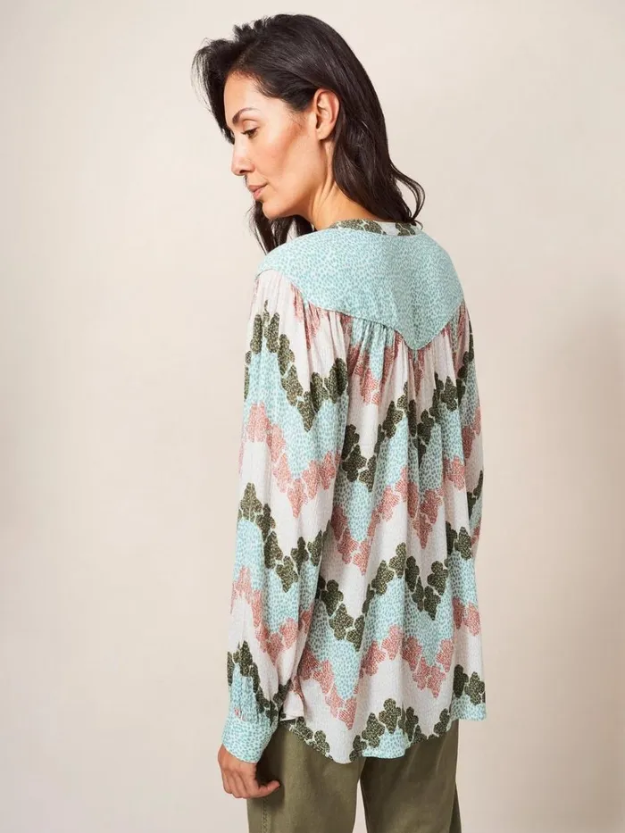 Women SHIRTS and BLOUSES White Stuff Luna Yoke Shirt Ivory Multi Women SHIRTS and BLOUSES White Stuff Luna Yoke Shirt Ivory Multi