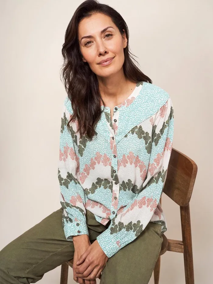 Women SHIRTS and BLOUSES White Stuff Luna Yoke Shirt Ivory Multi Women SHIRTS and BLOUSES White Stuff Luna Yoke Shirt Ivory Multi