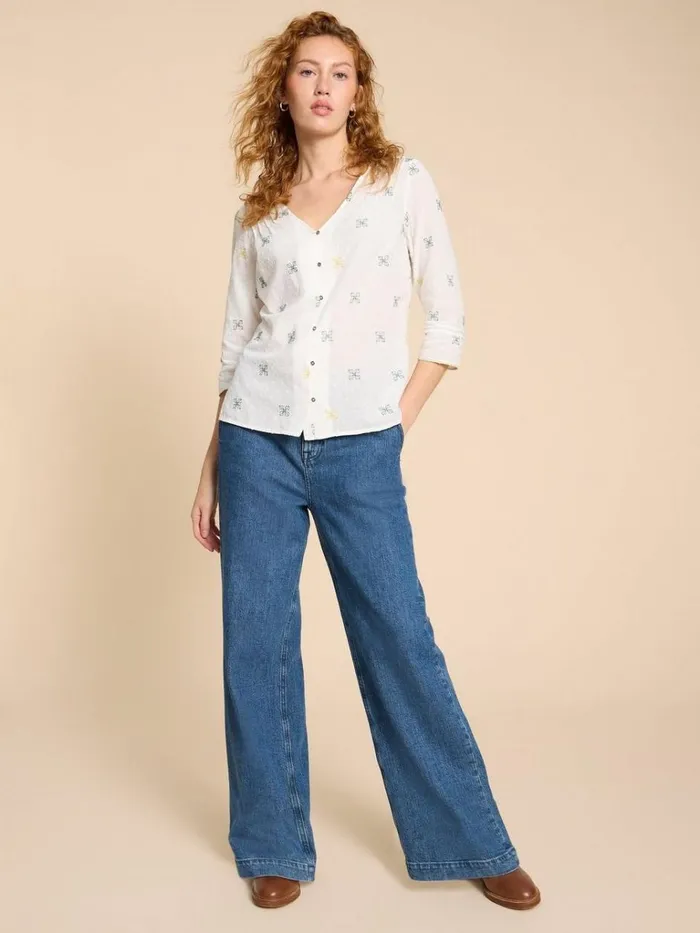 Women SHIRTS and BLOUSES White Stuff Rae Cotton Top Ivory Multi Women SHIRTS and BLOUSES White Stuff Rae Cotton Top Ivory Multi