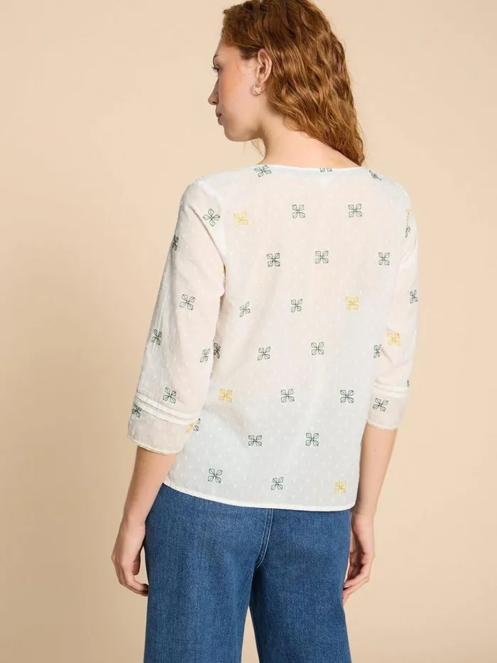 Women SHIRTS and BLOUSES White Stuff Rae Cotton Top Ivory Multi Women SHIRTS and BLOUSES White Stuff Rae Cotton Top Ivory Multi