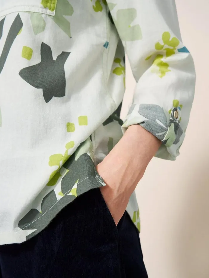 Women SHIRTS and BLOUSES White Stuff Sophie Organic Cotton Shirt Ivory Print