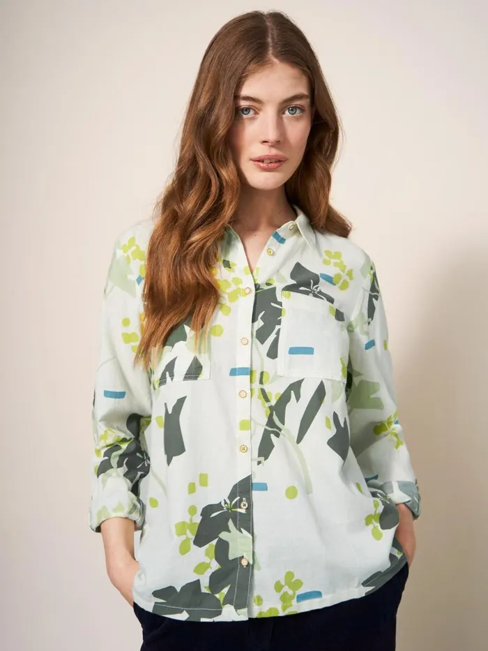 Women SHIRTS and BLOUSES White Stuff Sophie Organic Cotton Shirt Ivory Print Women SHIRTS and BLOUSES White Stuff Sophie Organic Cotton Shirt Ivory Print
