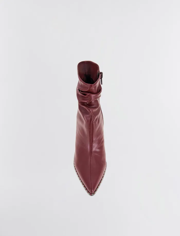 Women Shoes BCBG Deep Red Manda Bootie Port