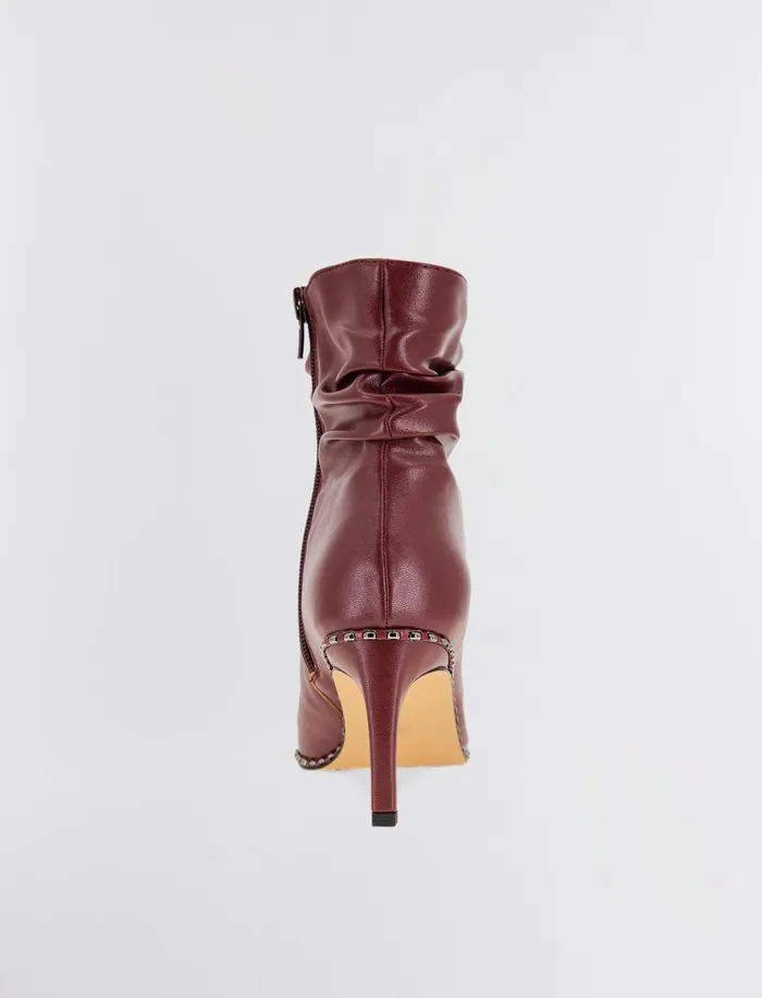 Women Shoes BCBG Deep Red Manda Bootie Port