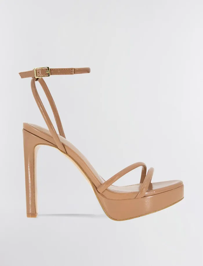 Women Shoes BCBG Tan Kendi Sandal Heel Tan Patent