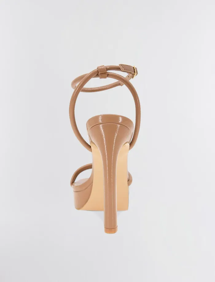 Women Shoes BCBG Tan Kendi Sandal Heel Tan Patent