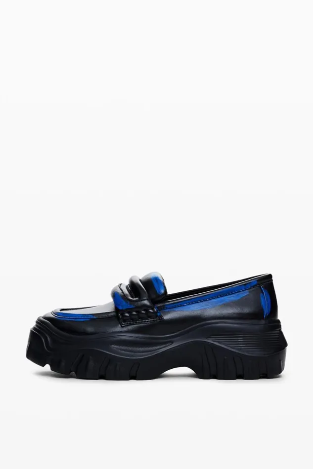Women Shoes Desigual Chunky Leather Loafers