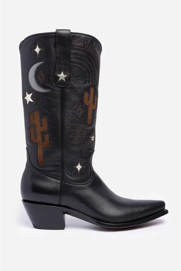 Women Shoes Johnny Was Desert Cowboy Boot Black