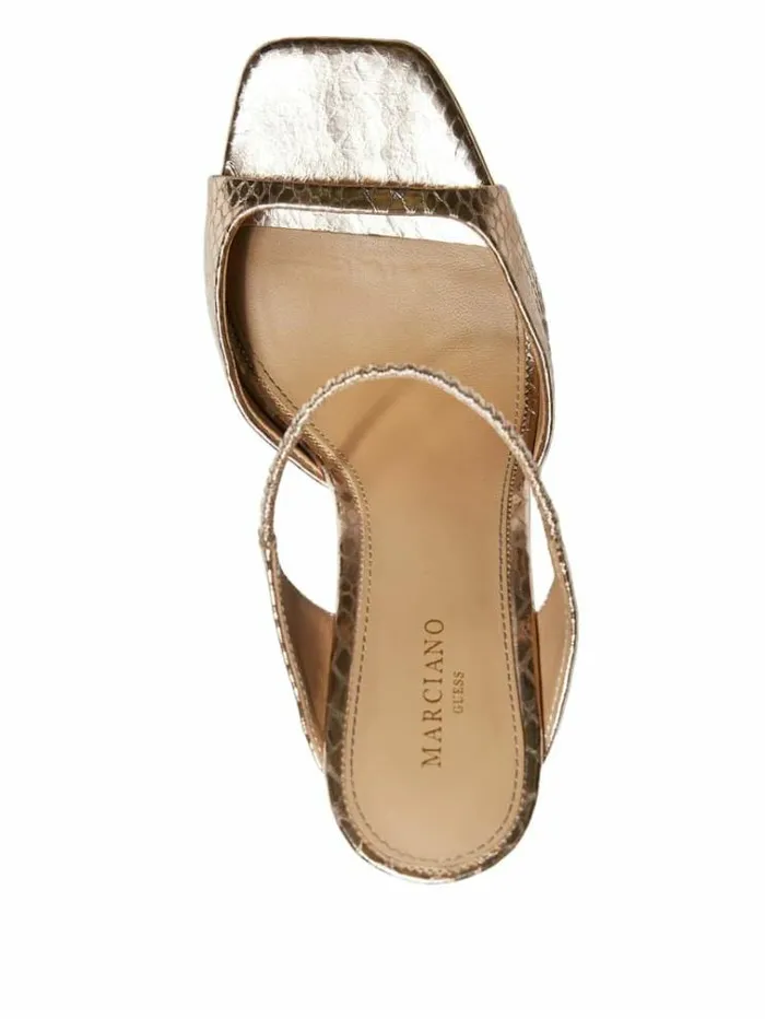 Women Shoes Marciano Brielle Satin Sandal Rose Gold