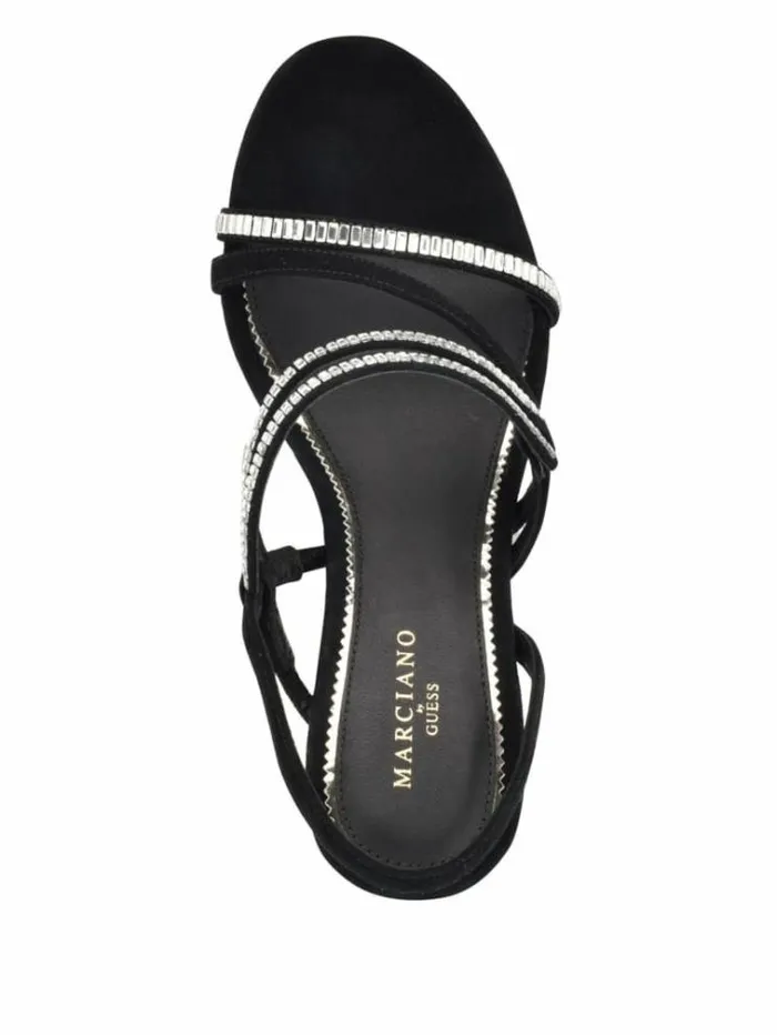 Women Shoes Marciano Kaden Crystal Strappy Heel Black1 Women Shoes Marciano Kaden Crystal Strappy Heel Black1