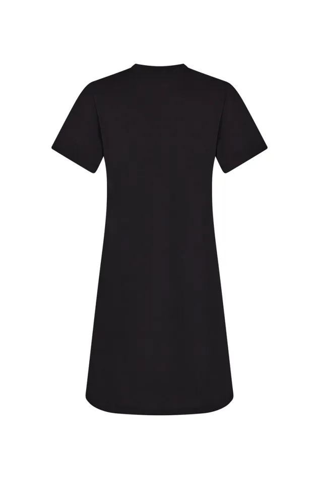 Women Shortsleeved Rhinestone Dress Black Black Sonia Rykiel Short Dresses