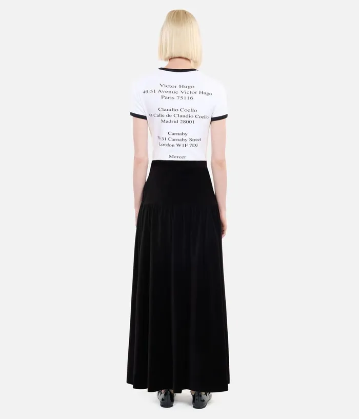 Women Skirts and Shorts THE KOOPLES Black Velvet Long Skirt