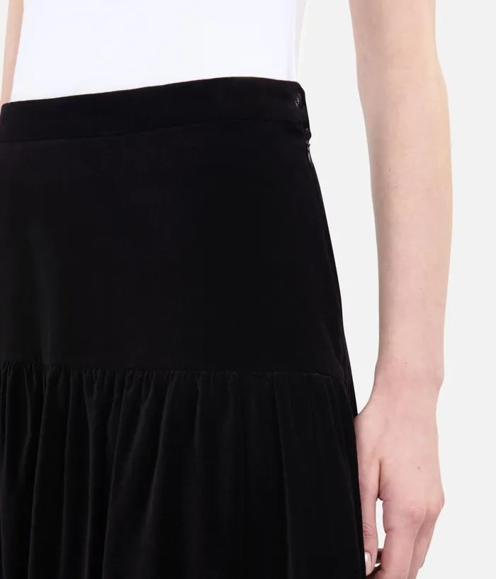 Women Skirts and Shorts THE KOOPLES Black Velvet Long Skirt