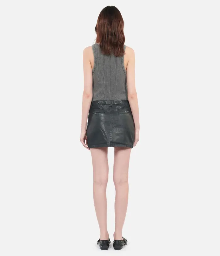 Women Skirts and Shorts THE KOOPLES Short Black Leather Skirt Women Skirts and Shorts THE KOOPLES Short Black Leather Skirt