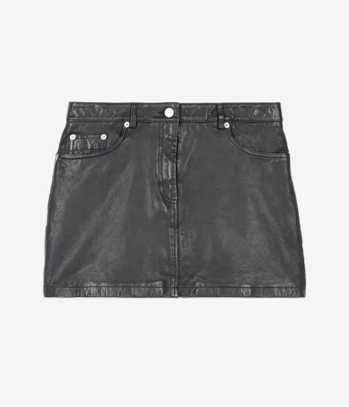 Women Skirts and Shorts THE KOOPLES Short Black Leather Skirt Women Skirts and Shorts THE KOOPLES Short Black Leather Skirt
